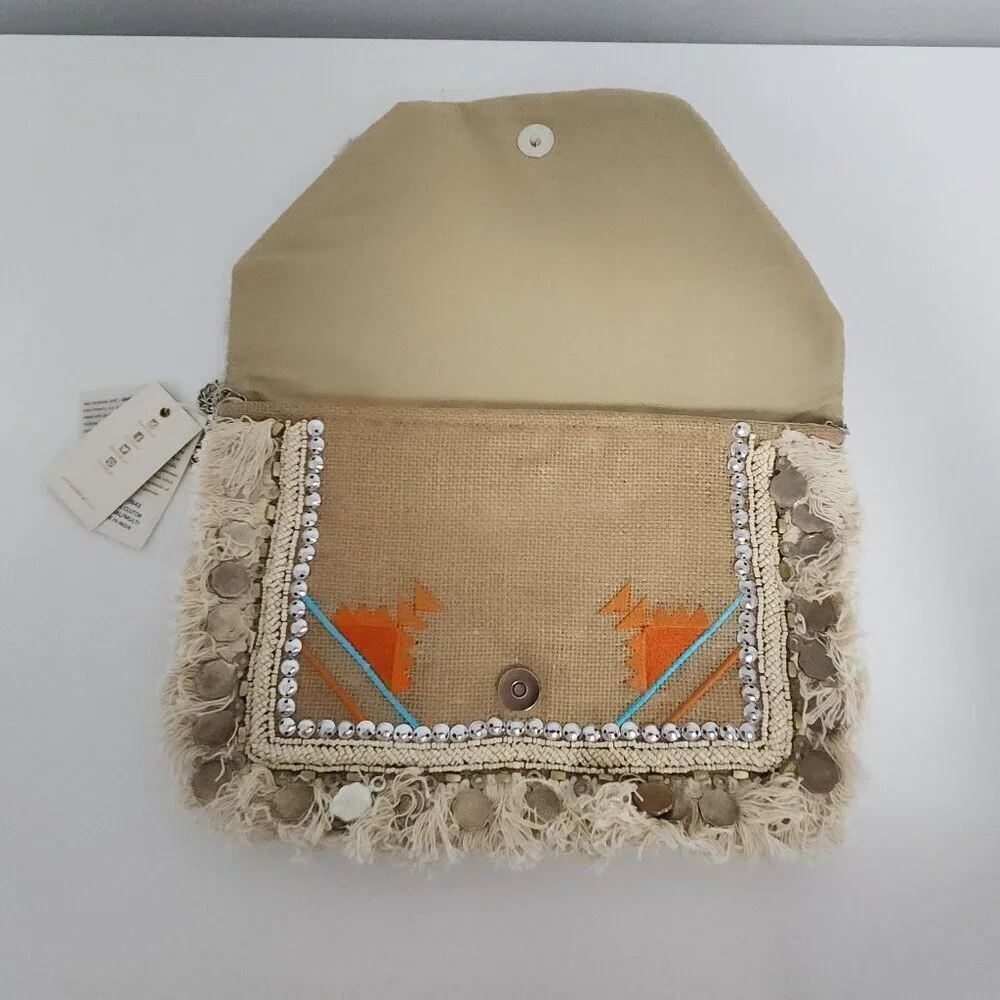 Antik Kraft Boho Tribal Embroidered Clutch Bag